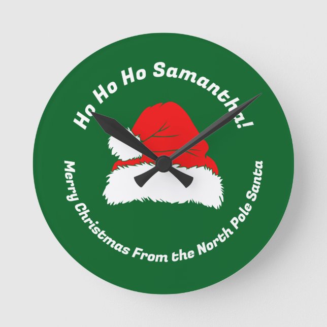Reloj Redondo Mediano Friendly Ho ho ho Xmas Merry Christmas Gifts (Anverso)