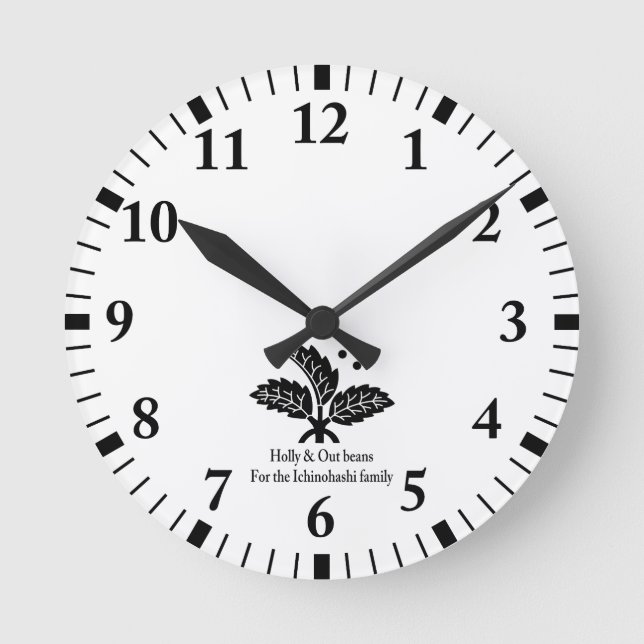 Reloj Redondo Mediano Frijol y judías (Anverso)