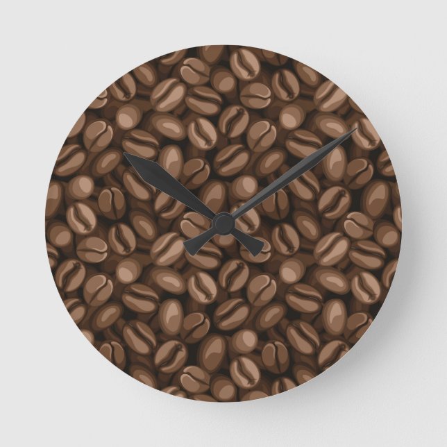 Reloj Redondo Mediano Frijoles para café (Anverso)