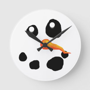 Reloj Redondo Mediano Frosty el muñeco de nieve sonriendo