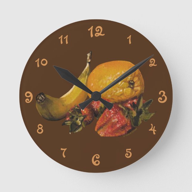 Reloj Redondo Mediano Fruit Acrylic Wall Clock (Anverso)