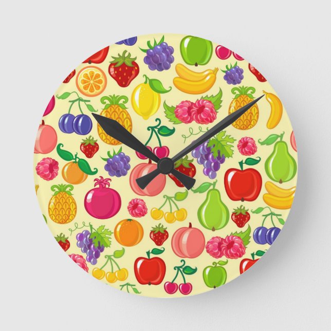 Reloj Redondo Mediano Fruta (Anverso)