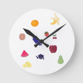 Reloj Redondo Mediano ¡Fruta, Fruta, Fruta!