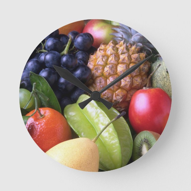 Reloj Redondo Mediano frutas-82524 frutas fruta dulce piña exótica P (Anverso)