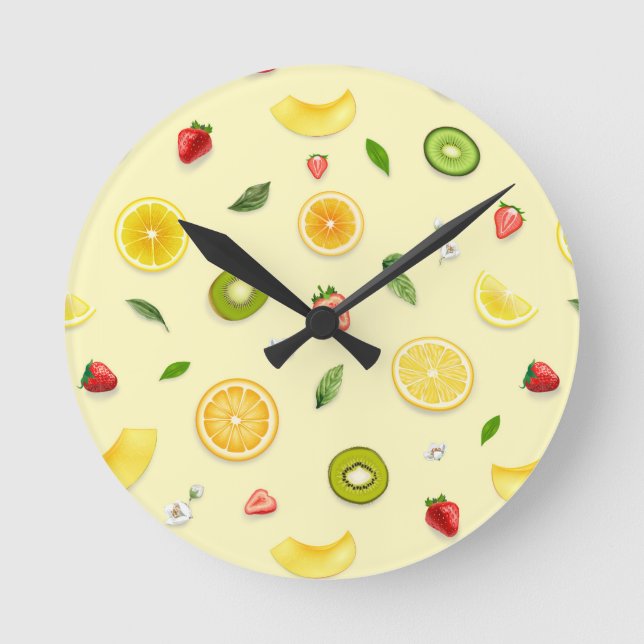 Reloj Redondo Mediano Frutas mixtas 2 (Anverso)
