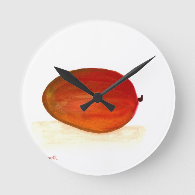 Reloj Redondo Mediano Fruto de mango (Anverso)