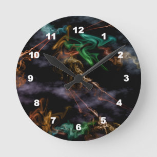 Reloj Redondo Mediano "Fuego humeante"