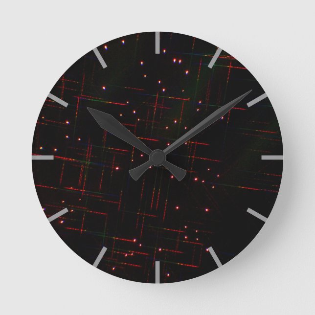 Reloj Redondo Mediano Fuegos artificiales a través de gafas 3D 6 (Anverso)