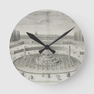 Reloj Redondo Mediano Fuente de Latone en Versalles, 1714, de 'Les