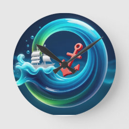 Reloj Redondo Mediano Fuerza de la Marea