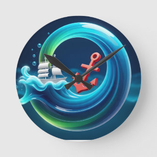 Reloj Redondo Mediano Fuerza de la Marea