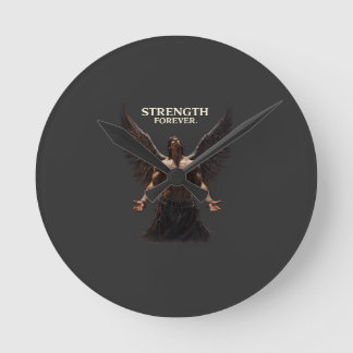 Reloj Redondo Mediano Fuerza por Siempre Diseño Dark Angel – Motivaciona