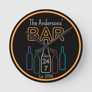 Reloj Redondo Mediano Fun Bar Pub Man Cave Wall Clock