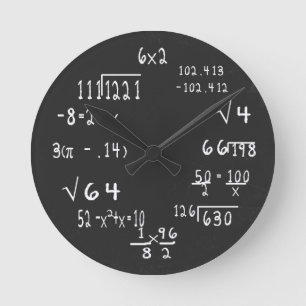 Reloj Redondo Mediano Fun Geek Math