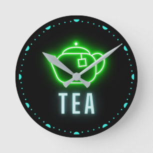 Reloj Redondo Mediano Fun Neon Teapot