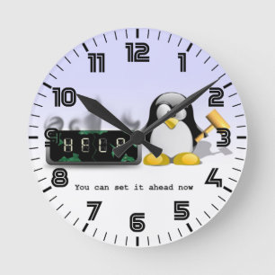 Reloj Redondo Mediano Funny Anti Daylight Saving Time Clock