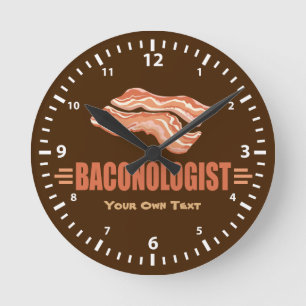 Reloj Redondo Mediano Funny Bacon Baconologist