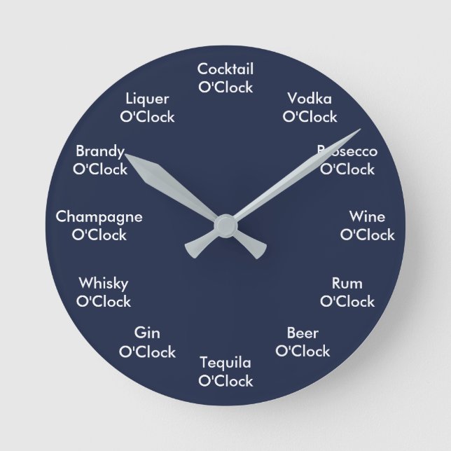 Reloj Redondo Mediano Funny Bar Clock Personalized Clock (Anverso)
