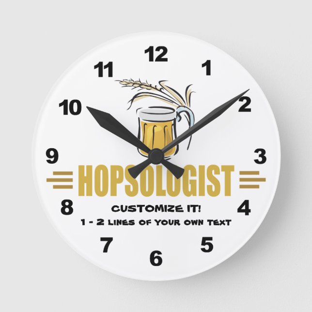 Reloj Redondo Mediano Funny Beer (Anverso)