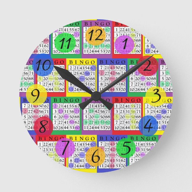 Reloj Redondo Mediano Funny BINGO Kitchen (Anverso)
