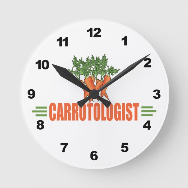 Reloj Redondo Mediano Funny Carrots (Anverso)