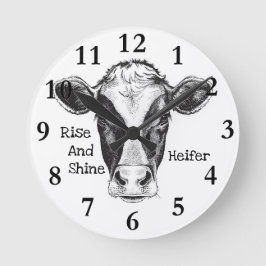 Reloj Redondo Mediano Funny Cow Home Decor