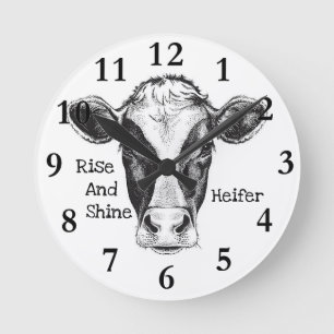 Reloj Redondo Mediano Funny Cow Home Decor