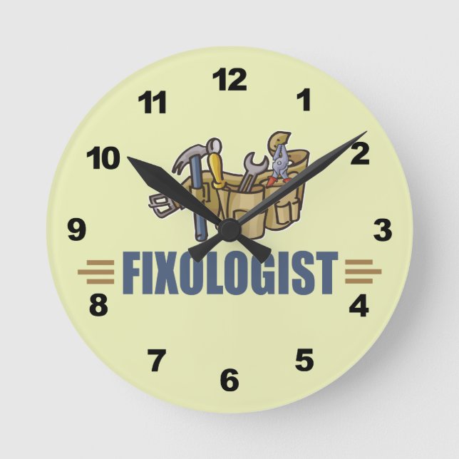 Reloj Redondo Mediano Funny Handyman (Anverso)