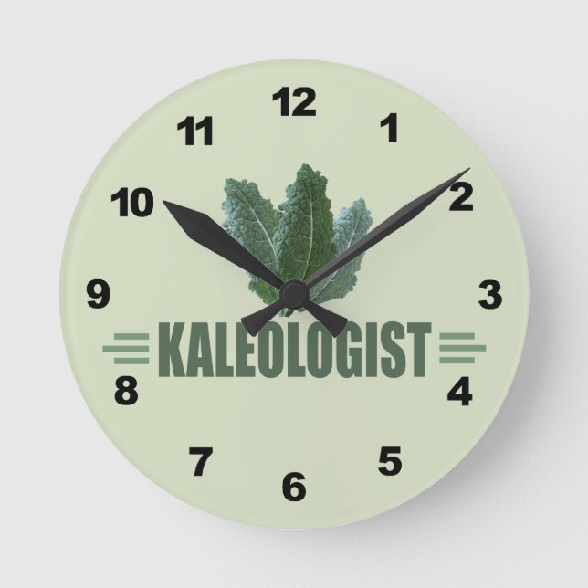 Reloj Redondo Mediano Funny Kale (Anverso)