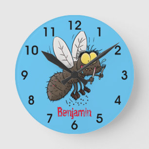 Reloj Redondo Mediano Funny personalizado de insectos de herradura
