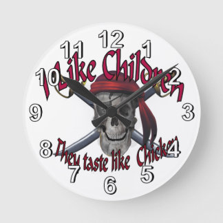 Reloj Redondo Mediano Funny pirate skull