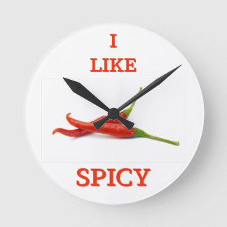 Reloj Redondo Mediano Funny spicy tasa lindo T-Shirt Paper Coaster
