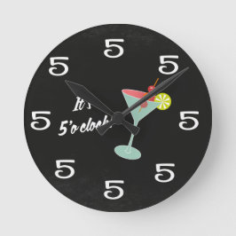 Reloj Redondo Mediano Funny Wall Clock - It's 5 o'clock!