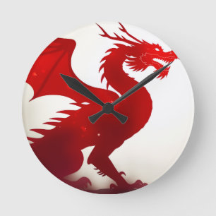Reloj Redondo Mediano Furia del Dragón Carmesí