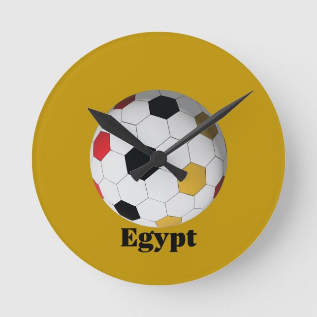 Reloj Redondo Mediano Fútbol Egipto (Anverso)
