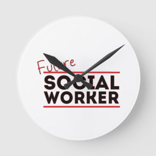Reloj Redondo Mediano Futuro trabajador social
