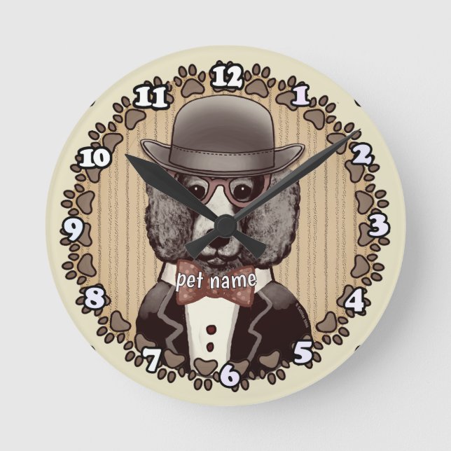 Reloj Redondo Mediano Gafas de cerdo (Anverso)