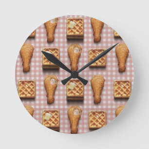 Reloj Redondo Mediano gafas de pollo de gingham