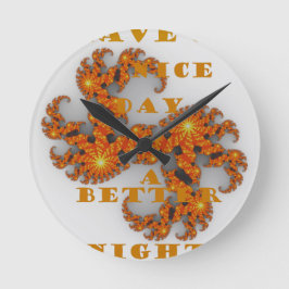 Reloj Redondo Mediano Galáctica celestial tiene un buen día y mejor noch