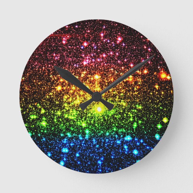 Reloj Redondo Mediano Galaxia arco iris (Anverso)