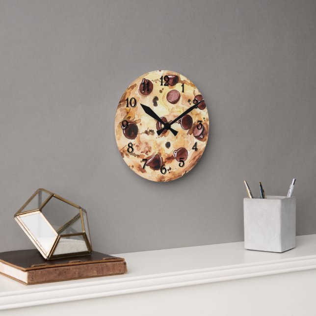 Reloj Redondo Mediano Galleta de chispas de chocolate (Oficina)