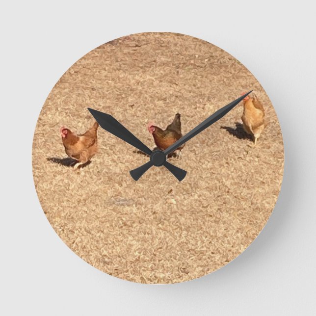 Reloj Redondo Mediano Gallinas (Anverso)