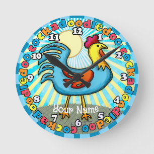 Reloj Redondo Mediano gallo de corral