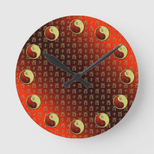 Reloj Redondo Mediano Gallo de Metal