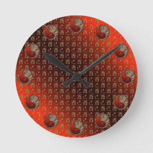 Reloj Redondo Mediano Gallo de Tierra