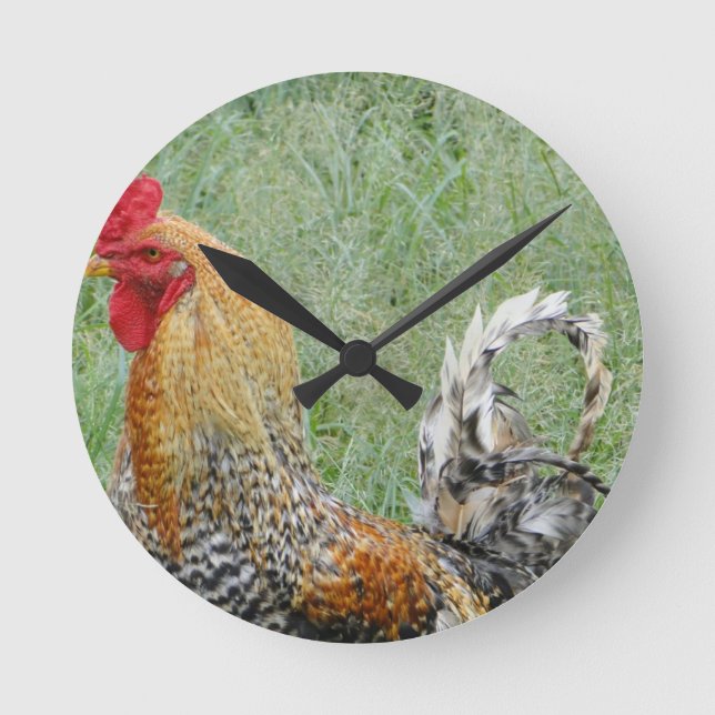 Reloj Redondo Mediano Gallos (Anverso)