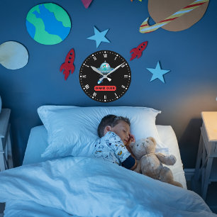 Reloj Redondo Mediano 'Game Over' Alien Volando Ovni Nave Espacial, Arte