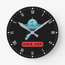 'Game Over' Alien Volando Ovni Nave Espacial, Arte
