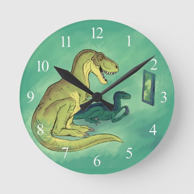 Reloj Redondo Mediano Gamer-Saurus (Anverso)