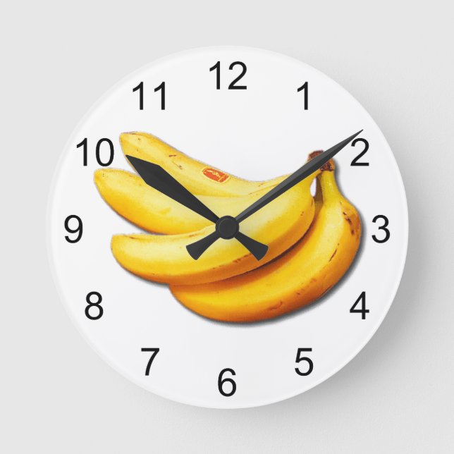 Reloj Redondo Mediano Ganando bananas (Anverso)